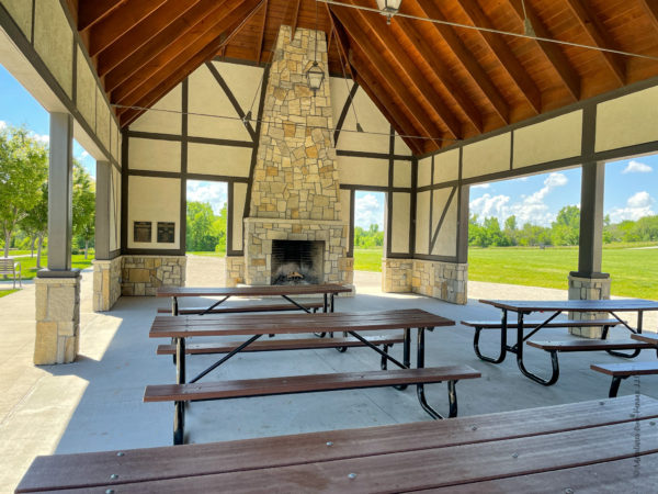 stone fireplace Erfurt shelter 