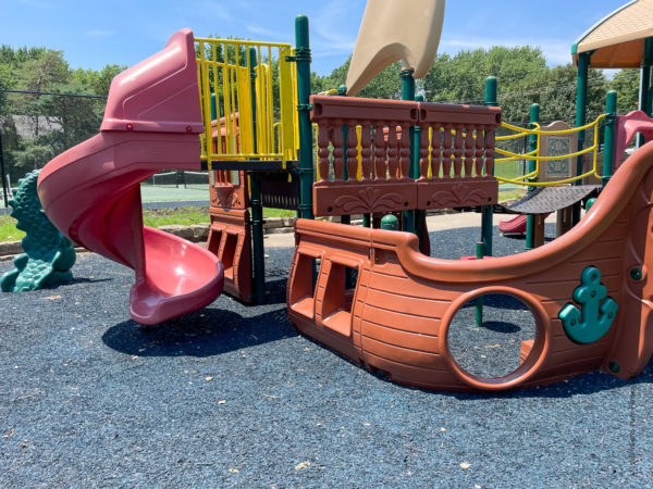 part of pirate ship and curvy slide in shawnee
