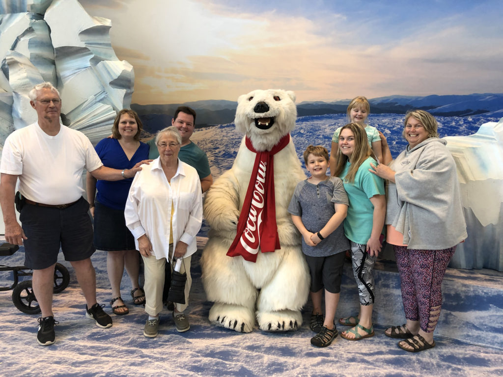 Pictures with the Coca-Cola bear