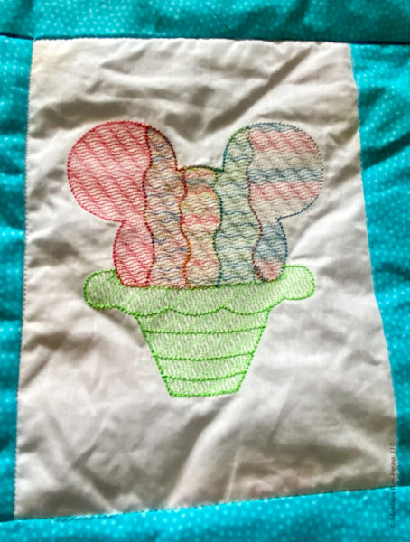 magical snow cone sketch embroidery