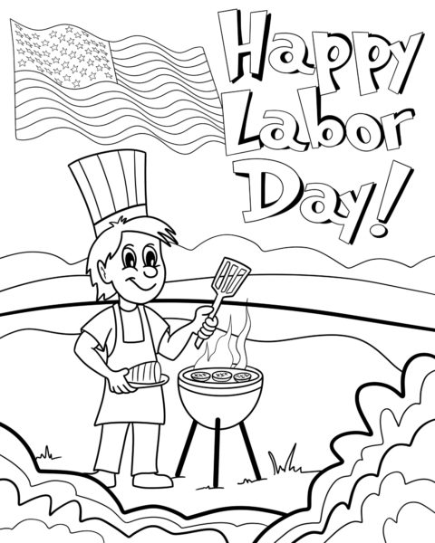 Labor Day Coloring Page