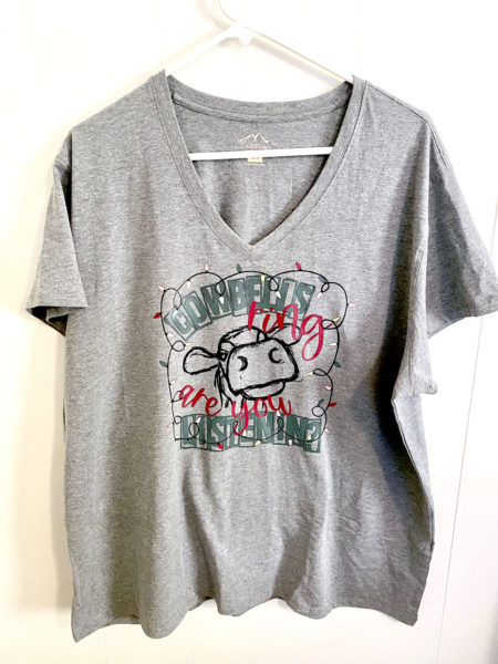 Cowbells ring screenprint transfer