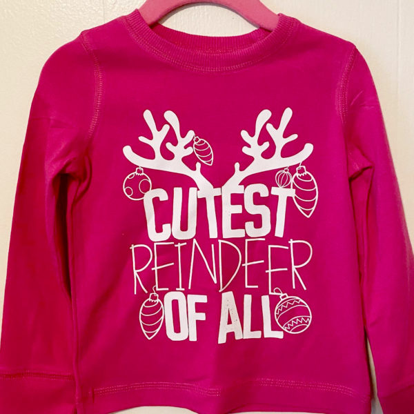 Cutest reindeer screenprint transfer