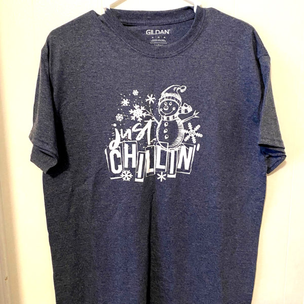 Just Chillin screenprint transfer
