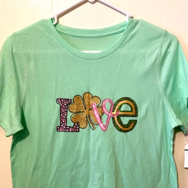 Love screenprint transfer