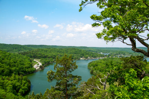 view of Lake of the Ozark from the castle