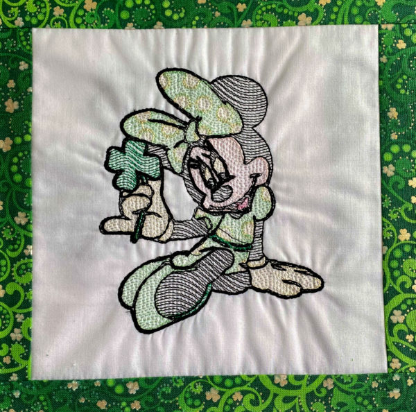 quick stitch embroidery design for St Patricks day