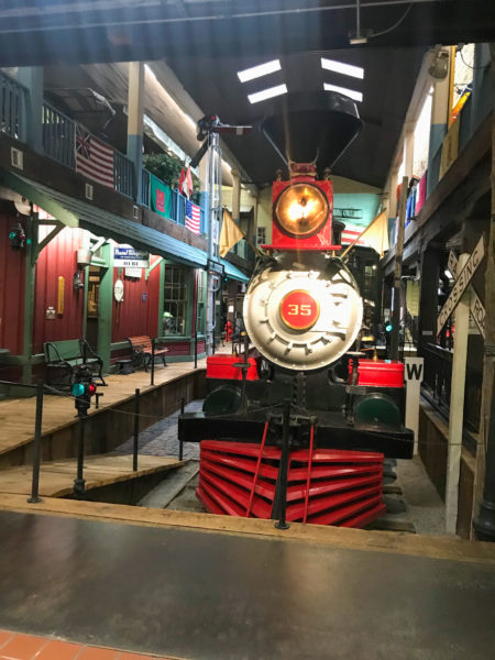 train in center of payee house museum