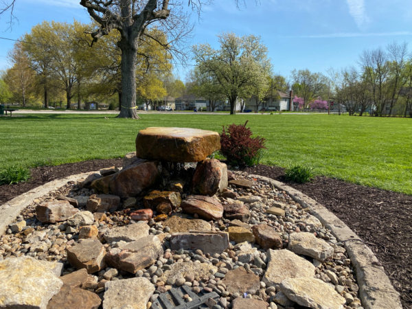 water feature at city park Spring Hill