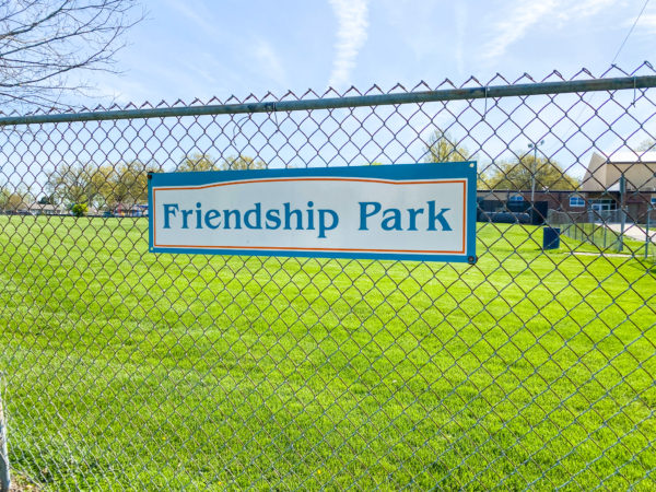 Friendship Park sign on fence