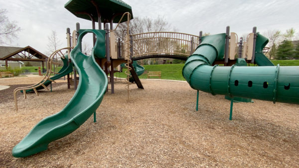 Backside of Playground and slides at ironwoods