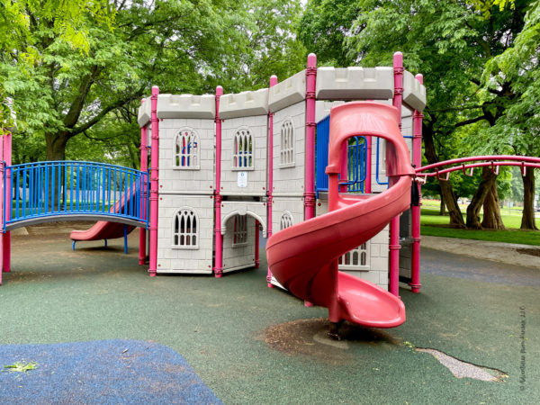 swirl slide at castle 