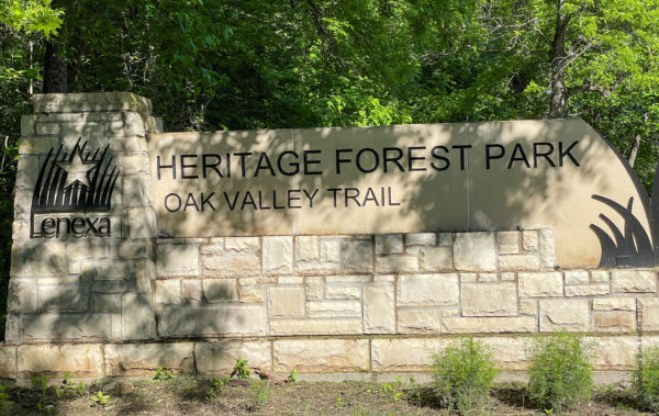 entrance sign for lenexa park