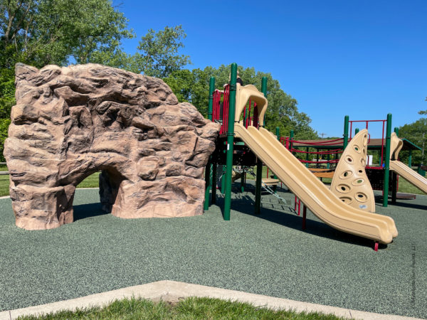rock and tall slide at mill creek Streamway 