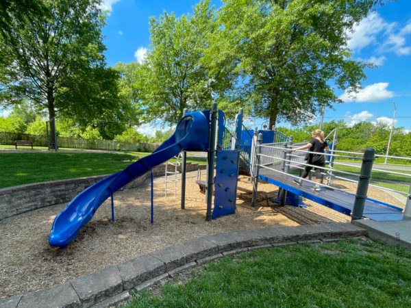 ramp and slides at park