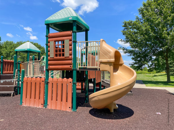 curvy slide at gum springs park playground