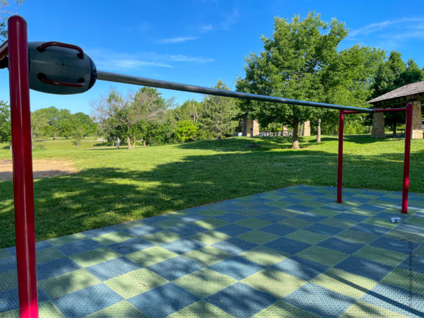 zip line at Olathe park
