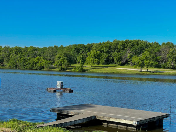 fishing dock at cedar lake