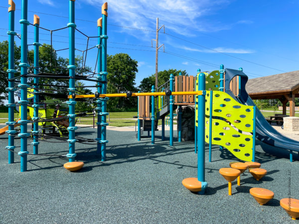 climbing structure at arbor landing Olathe park