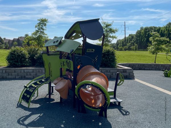 back side of little kid playground