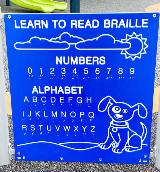 braille learning at the park