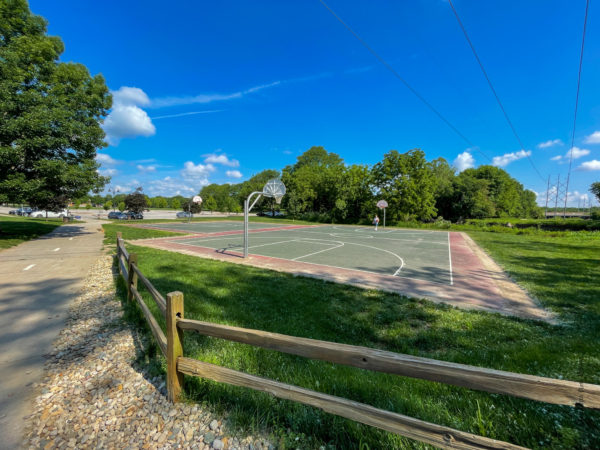 triple basketball court at city Leawood
