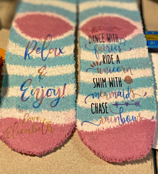 sublimated fuzzy socks