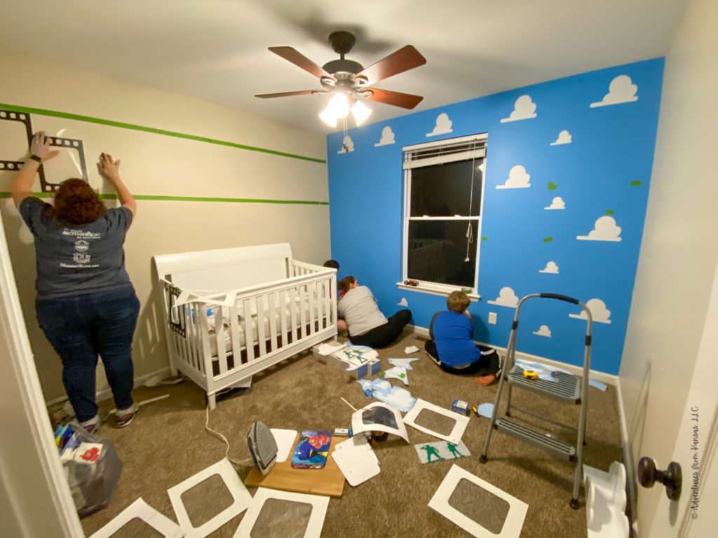 working on room
