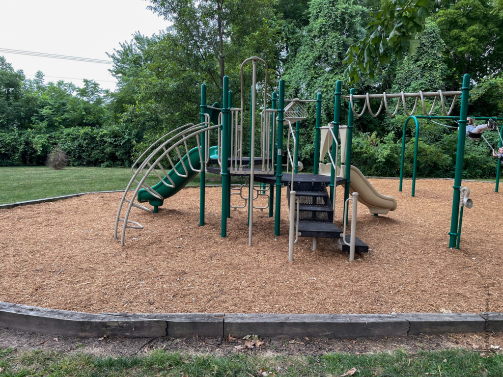 monkey bars at playground at Oak Park
