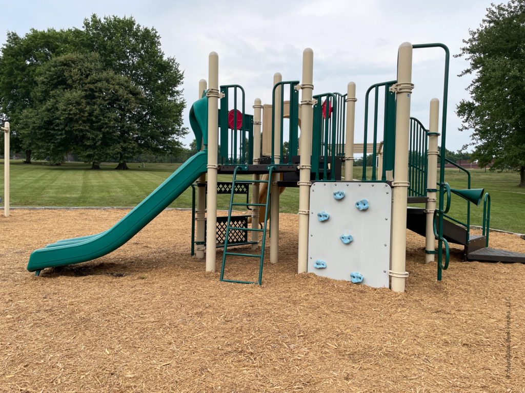 rock climbing wall on playground