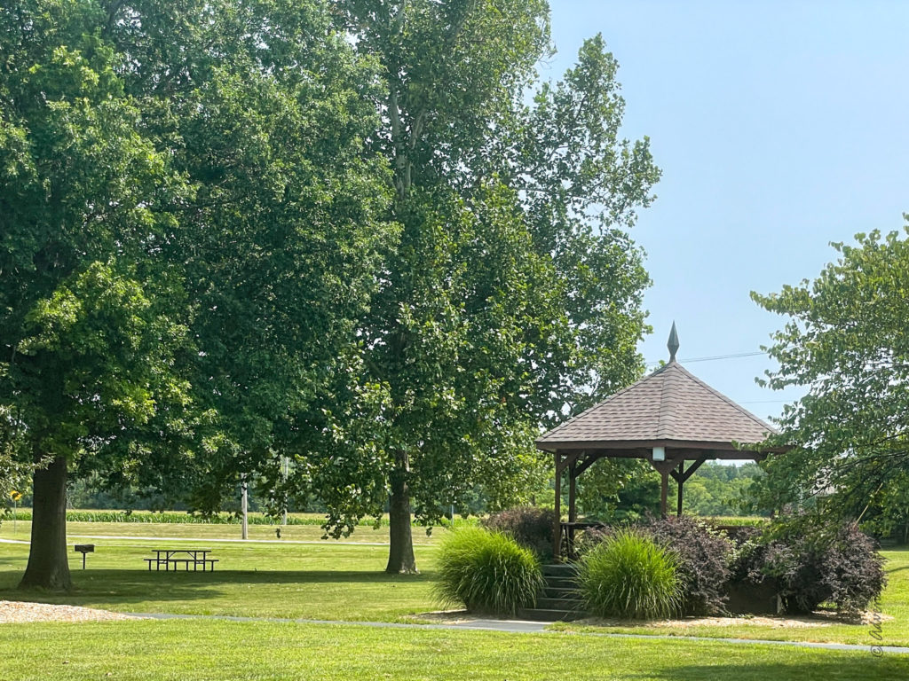 Gazebo and picnic table at Miller Park