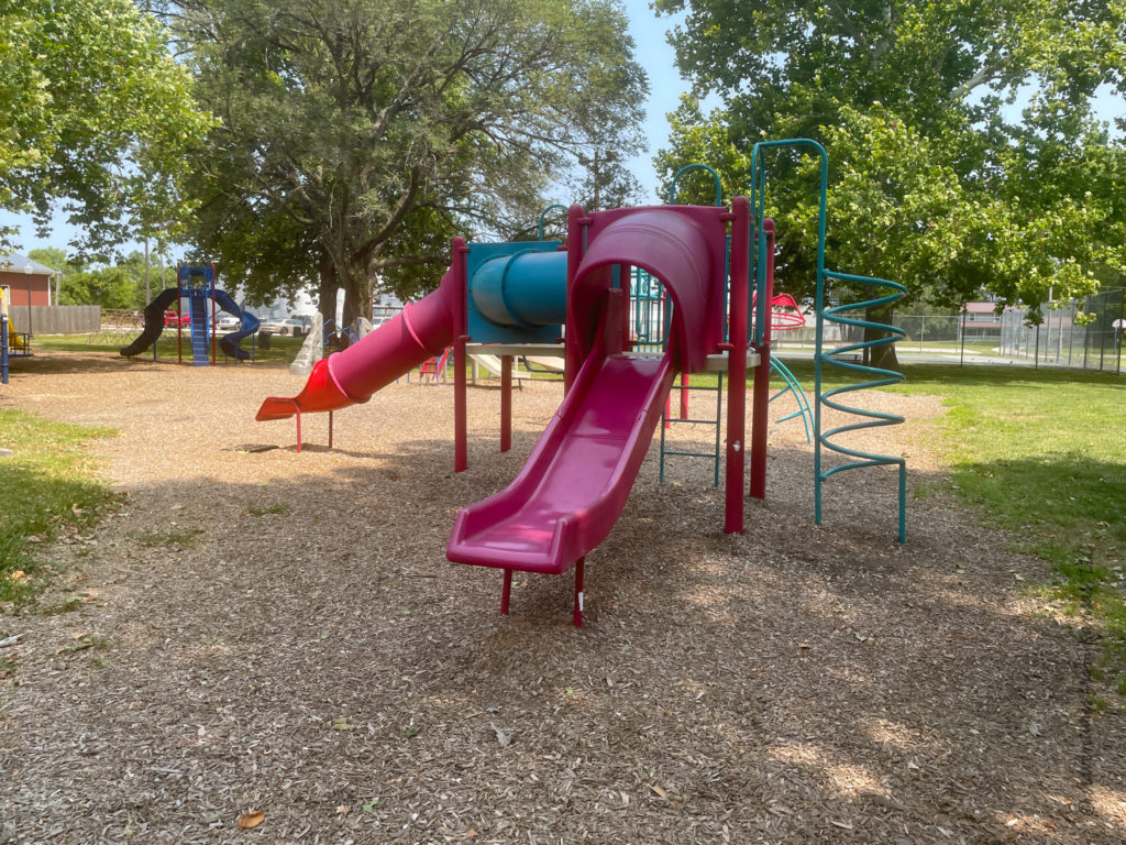 Red and Green Playground at miller desoto parks