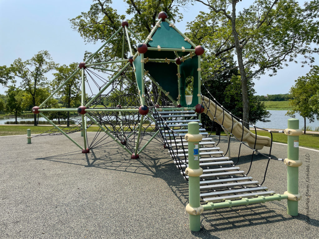 climbing structure playground at DeSoto Parks