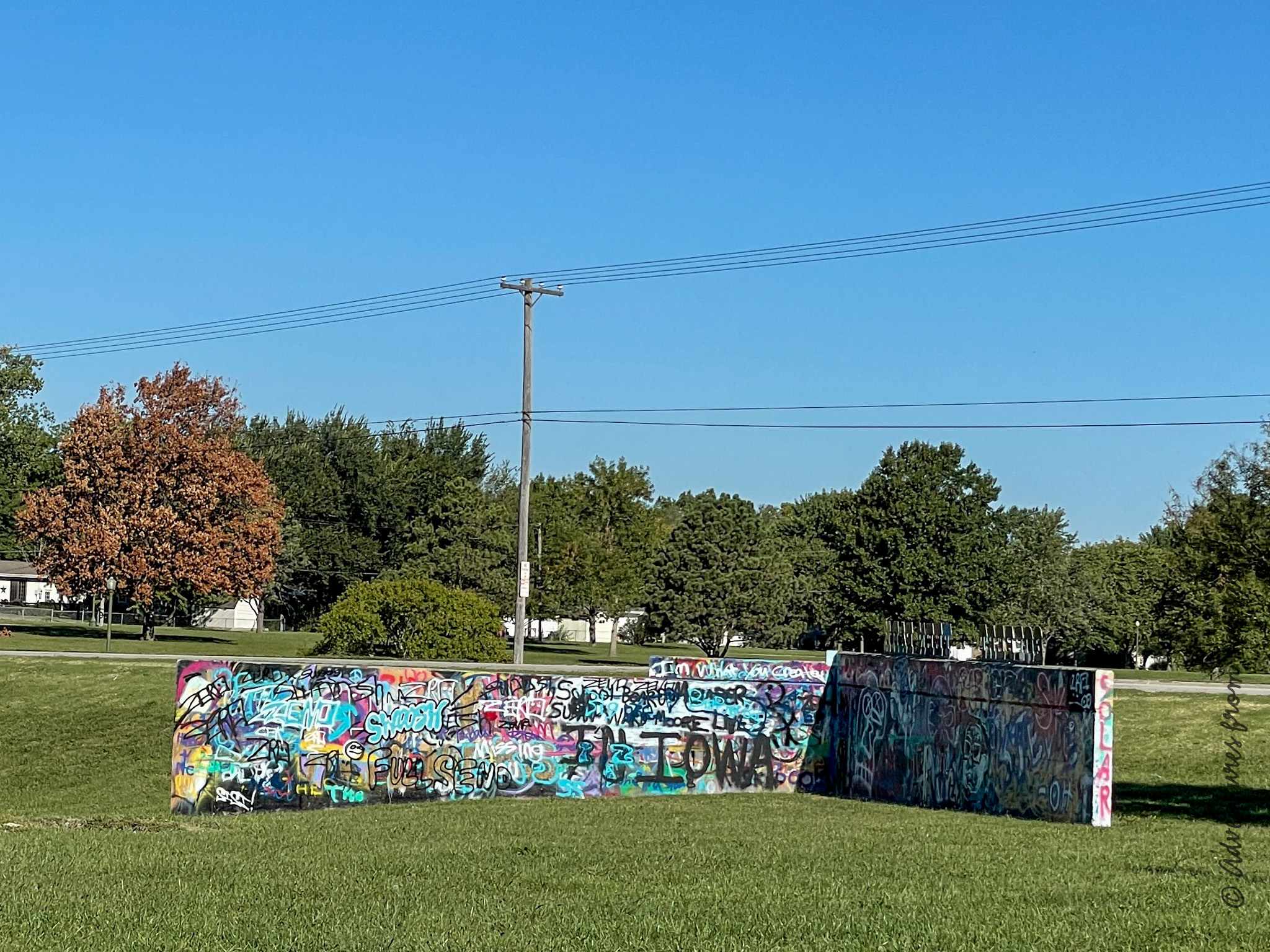 graffiti wall in teen park