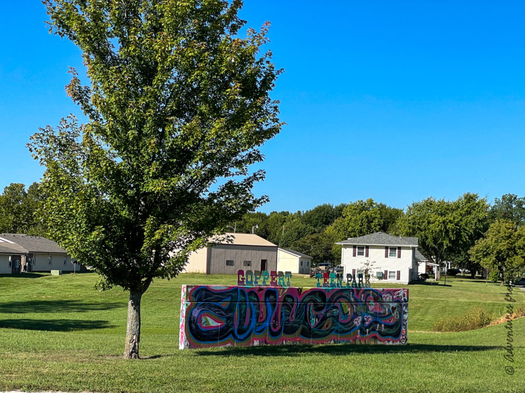 Entrance and graffiti Front Side of Wall