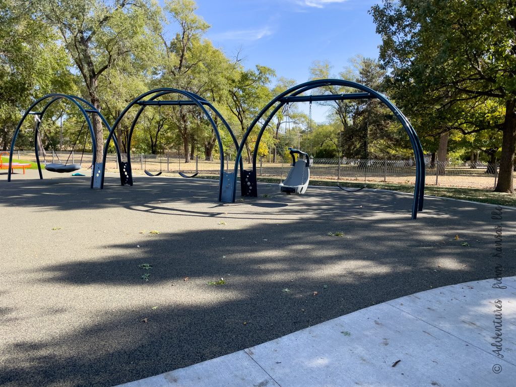 swings at the playground, circle swing, handicap swing, and traditional swings