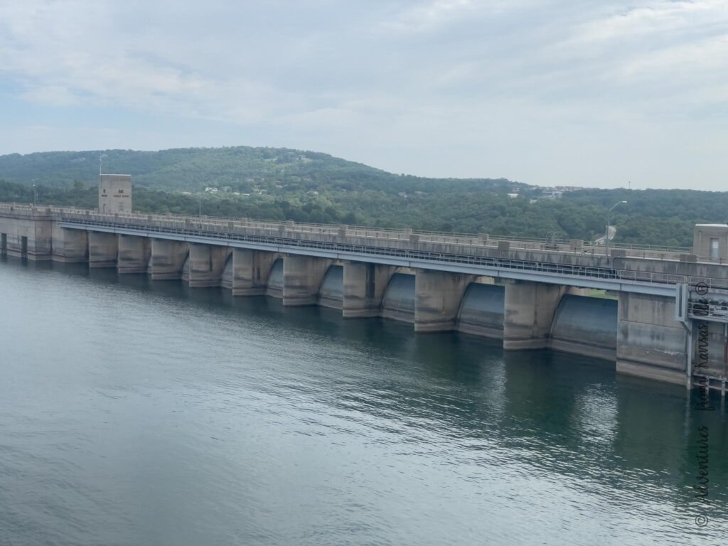 table rock dam seeing it from the deck of the dewey short visitor center