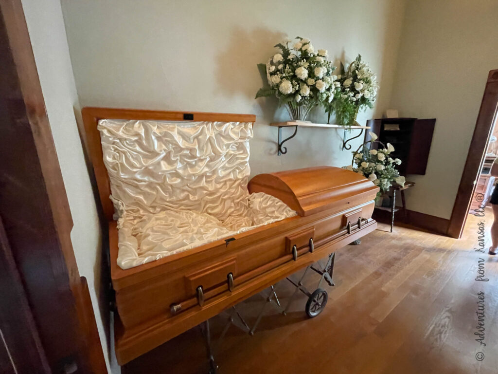 casket at Shawnee Town mortuary