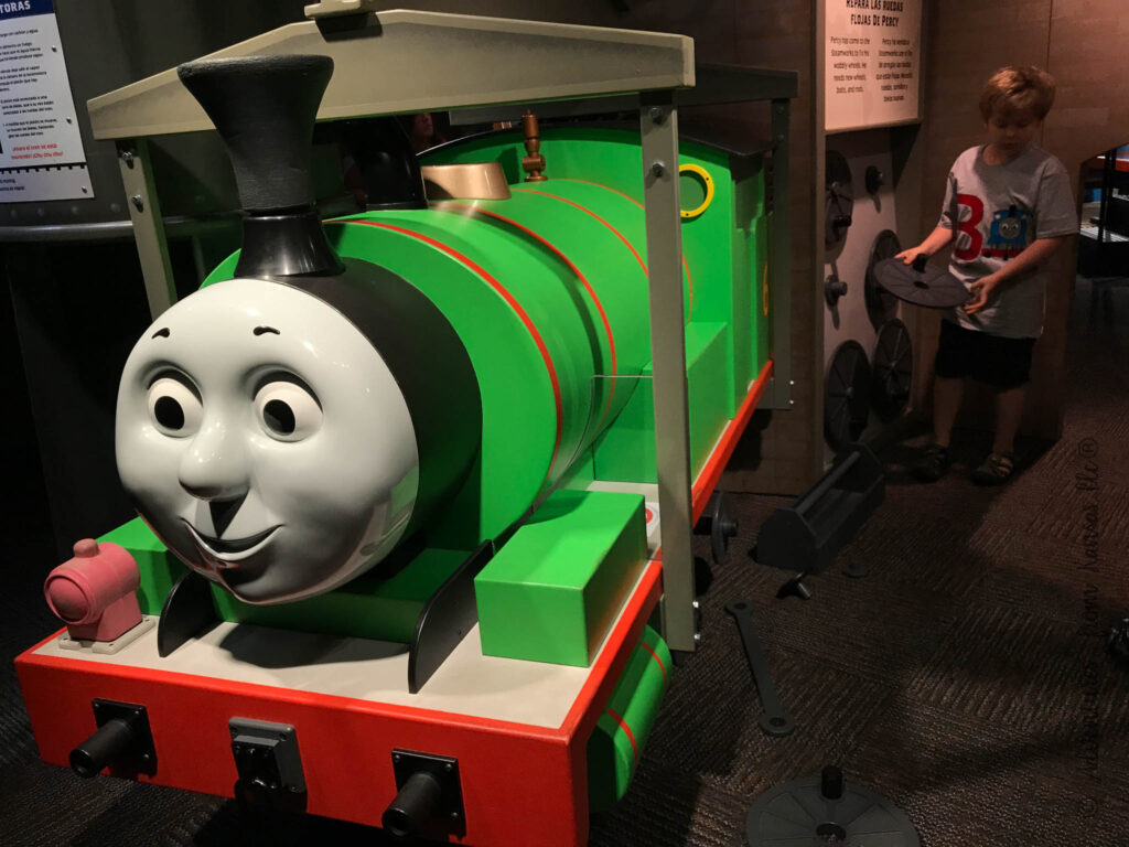 percy the tank engine at downtown Kansas City free exhibit at crown center 2017